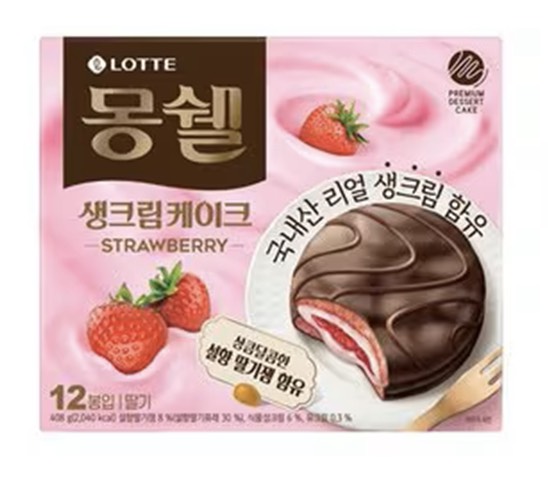 【ロッテ】モンセルクリームケーキ　イチゴ味 408g