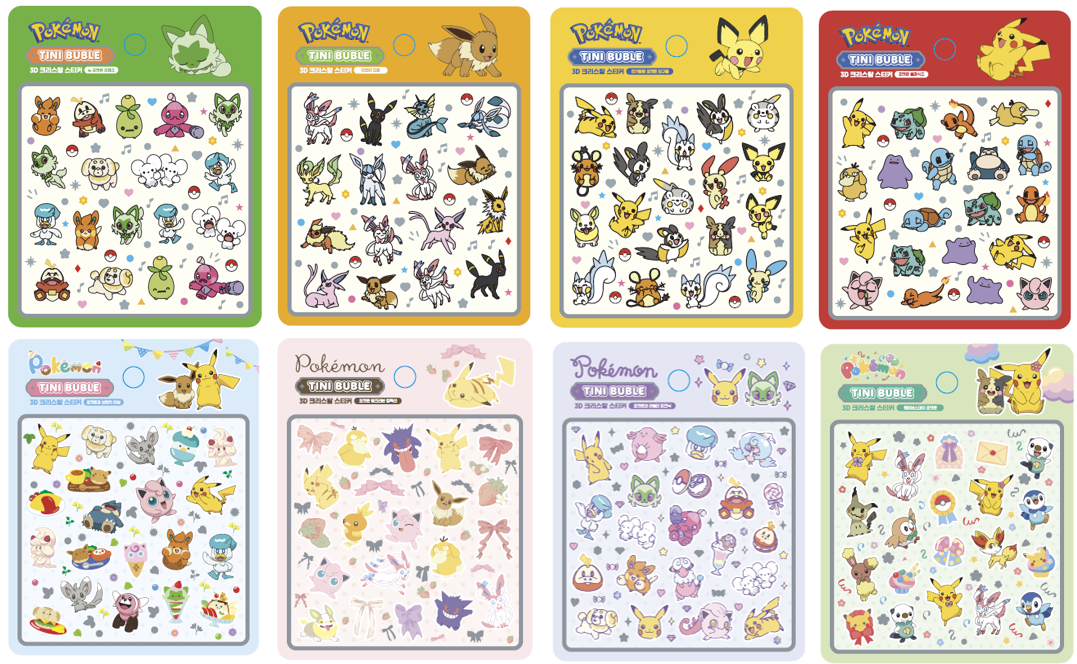 ３Dクリスタルステッカー ポケモン TINI BUBLE