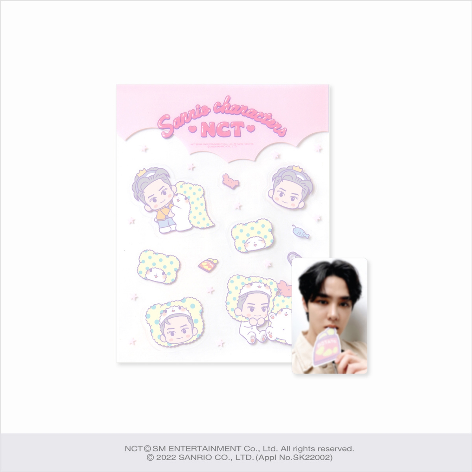 NCT - 透明ステッカー+フォトカードセット/ NCT X SANRIO CHARACTERS