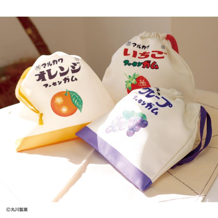 【予約：４月下旬】お菓子シリーズ　フラット巾着　レトロ　